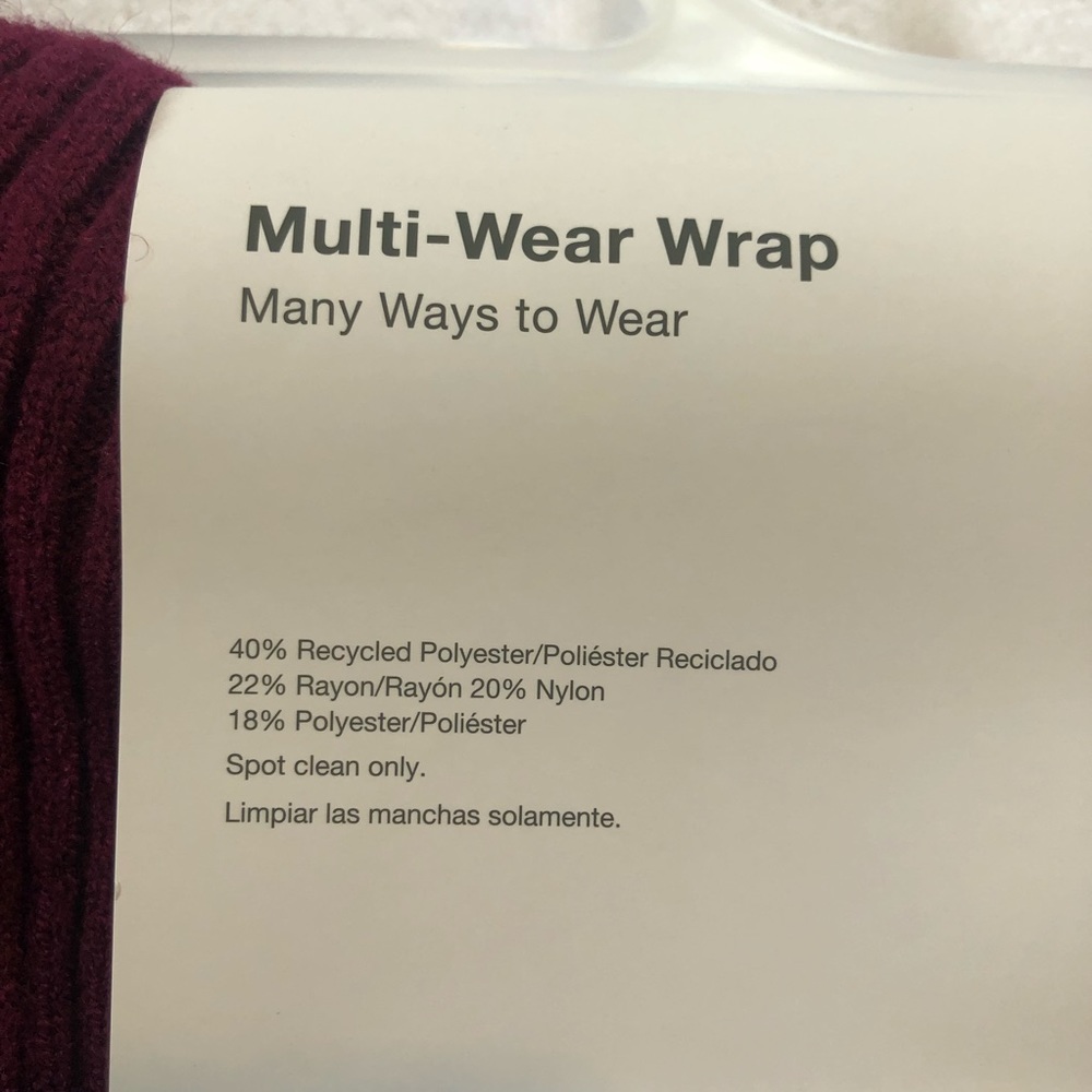 🌺🌼NWT Time and Tru Ruana Ribbed Multi-Wear Wrap - Picture 5 of 6